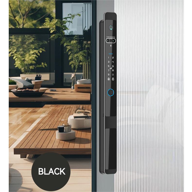 Enrique Tuya Security Glass Sliding Door Lock Electronic Fingerprint Face Recognition Smart Door Loc