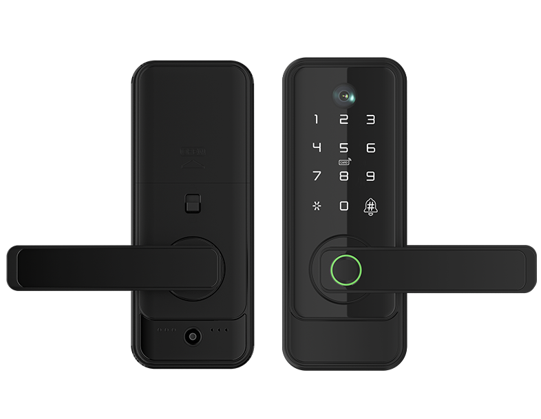 Enrique Tuya Wifi Keyless Deadbolt Lock Electric Handle Front Door Lock With Keypad Smart Fingerprin